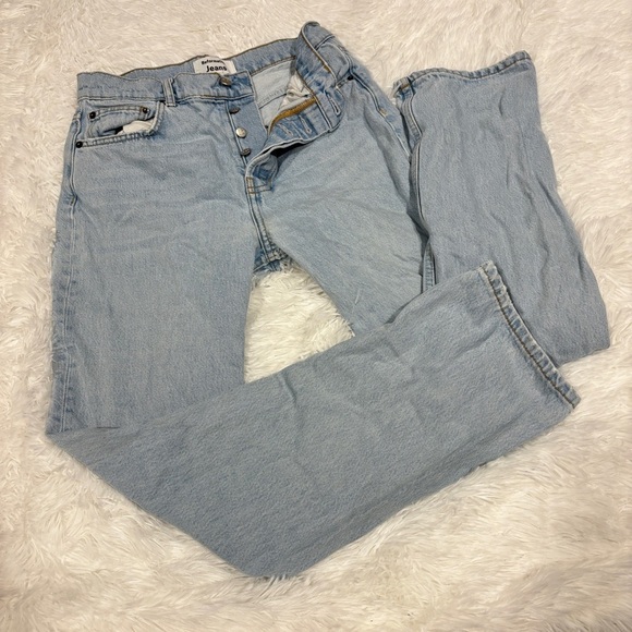Reformation boyfriend High Waist Relaxed Jean Tahoe wash button fly 28 - Picture 4 of 13